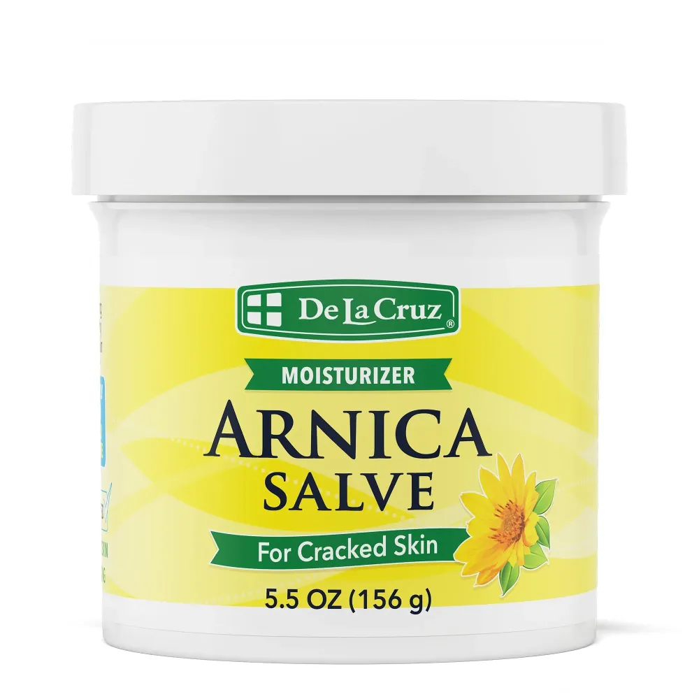 De La Cruz Arnica Salve, Foot Cream for Dry and Cracked Feet and Moisturizing Hand Salve for Dry Hands, 24 Hour Moisture for Dry and Rough Skin - JUMBO SIZE 5.5 OZ De La Cruz Arnica Salve, Foot Cream for Dry and Cracked Feet and Moisturizing Hand Salve for Dry Hands, 24 Hour Moisture for Dry and Rough Skin - JUMBO SIZE 5.5 OZ