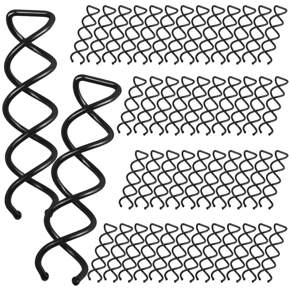 FANDAMEI 50PCS Spiral Hair Pins, Spin Pins Non-Scratch Round Tips, Twist Screw Hair Pin for Women Bun Hair Style DIY, Spiral Bobby Pins Black FANDAMEI 50PCS Spiral Hair Pins, Spin Pins Non-Scratch Round Tips, Twist Screw Hair Pin for Women Bun Hair Style DIY, Spiral Bobby Pins Black