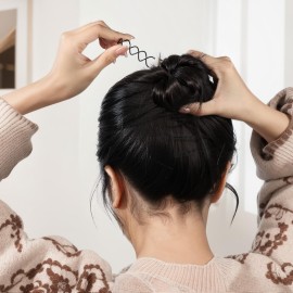 FANDAMEI 50PCS Spiral Hair Pins, Spin Pins Non-Scratch Round Tips, Twist Screw Hair Pin for Women Bun Hair Style DIY, Spiral Bobby Pins Black FANDAMEI 50PCS Spiral Hair Pins, Spin Pins Non-Scratch Round Tips, Twist Screw Hair Pin for Women Bun Hair Style DIY, Spiral Bobby Pins Black