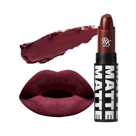Ruby Kisses Lipstick, Matte Finish, Long-Lasting, Highly Pigmented, Smooth Apply, Full Coverage Lip Color Makeup (Sinful Red)