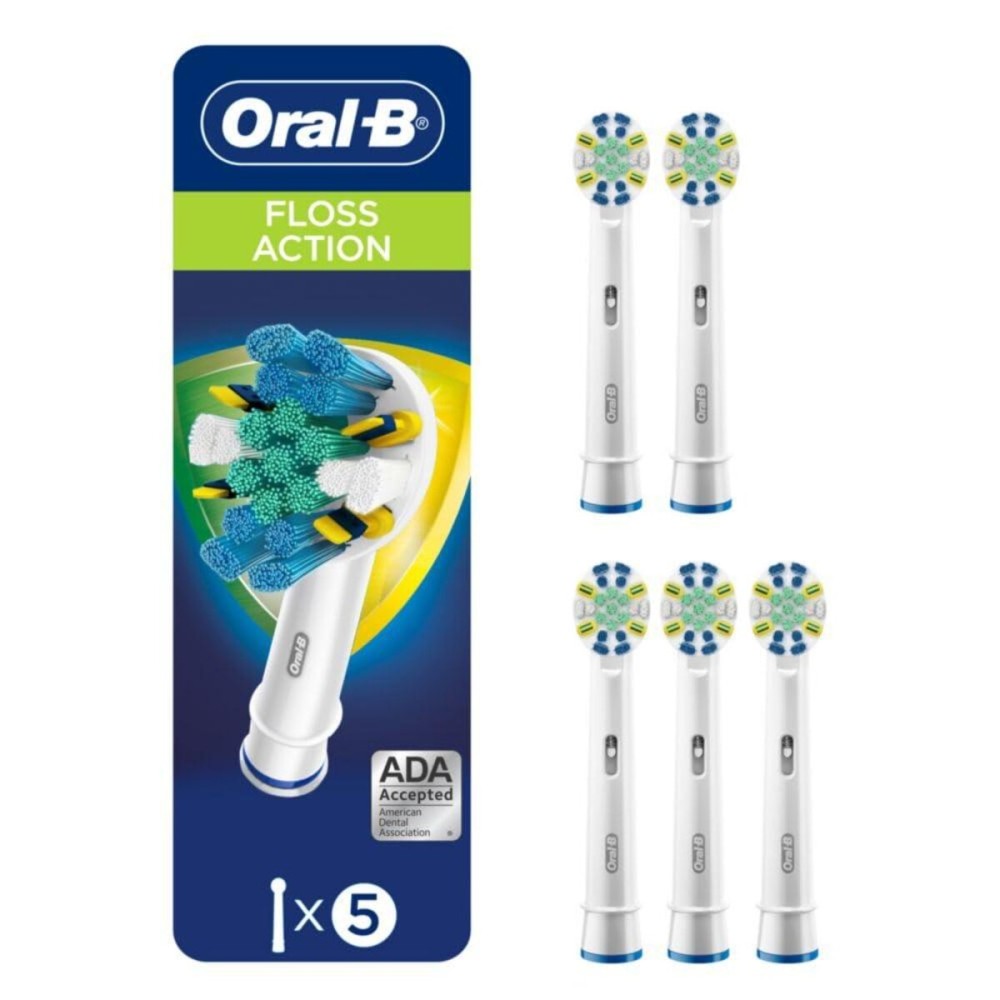 Oral-B FlossAction Electric Toothbrush Replacement Brush Heads Refills, 5 Count Oral-B FlossAction Electric Toothbrush Replacement Brush Heads Refills, 5 Count