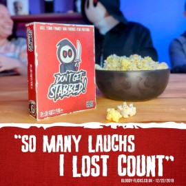 Don\'t Get Stabbed!: The Party Game Where You Get to Kill Your Family and Friends (for Pretend). Exciting Card Game for Adults and Horror Gift for Scary Movie Fans. Great for Halloween.