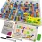 291Pcs ABC Magnets Board Magnetic Letters Numbers and Shapes Maker for Kids and Toddlers with Storage Double-Side Drawing Whiteboard Uppercase Lowercase Foam Alphabets Games Set