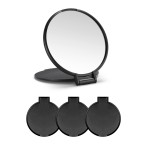 Compact Mirror Bulk Round Makeup Mirror for Purse, Set of 3, 2.6 L x 2.37 W (Black)