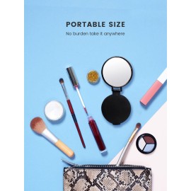 Compact Mirror Bulk Round Makeup Mirror for Purse, Set of 3, 2.6 L x 2.37 W (Black) Compact Mirror Bulk Round Makeup Mirror for Purse, Set of 3, 2.6 L x 2.37 W (Black)