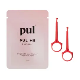PUL Pack of 2 Reusable Clear Aligner Removal Tool - Compatible with Invisalign, Removable Braces, Retainers & Trays - Easy-to-Use Device Remover, Dental & Oral Hygiene Care Product - Pink