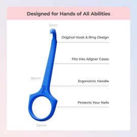 PUL Pack of 2 Reusable Clear Aligner Removal Tool - Compatible with Invisalign, Removable Braces, Retainers & Trays - Easy-to-Use Device Remover, Dental & Oral Hygiene Care Product - Blue PUL Pack of 2 Reusable Clear Aligner Removal Tool - Compatible with Invisalign, Removable Braces, Retainers & Trays - Easy-to-Use Device Remover, Dental & Oral Hygiene Care Product - Blue
