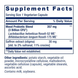 Life Extension FLORASSIST Mood - Probiotic & Saffron Blend - Gluten-Free, Non-GMO, Vegetarian - 30 Capsules Life Extension FLORASSIST Mood - Probiotic & Saffron Blend - Gluten-Free, Non-GMO, Vegetarian - 30 Capsules