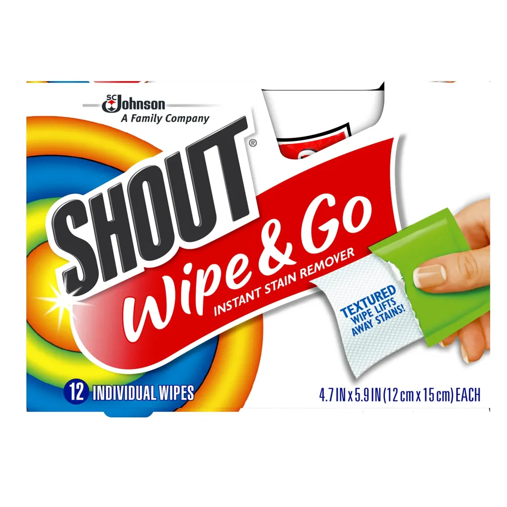 Shout Wipes - Portable Stain Treater Towelettes - (6- Pack,72 Wipes Count) Shout Wipes - Portable Stain Treater Towelettes - (6- Pack,72 Wipes Count)