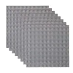 LVHERO Classic Baseplates Building Plates for Building Bricks 100% Compatible with All Major Brands-Baseplate, 10in x 10in, Pack of 8 (Gray)