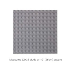 LVHERO Classic Baseplates Building Plates for Building Bricks 100% Compatible with All Major Brands-Baseplate, 10in x 10in, Pack of 8 (Gray)