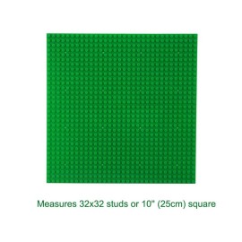 LVHERO Classic Baseplates Building Plates for Building Bricks 100% Compatible with All Major Brands-Baseplate, 10in x 10in, Pack of 8 (Green)