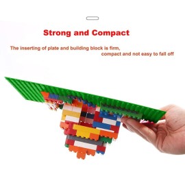 LVHERO Classic Baseplates Building Plates for Building Bricks 100% Compatible with All Major Brands-Baseplate, 10in x 10in, Pack of 8 (Green)