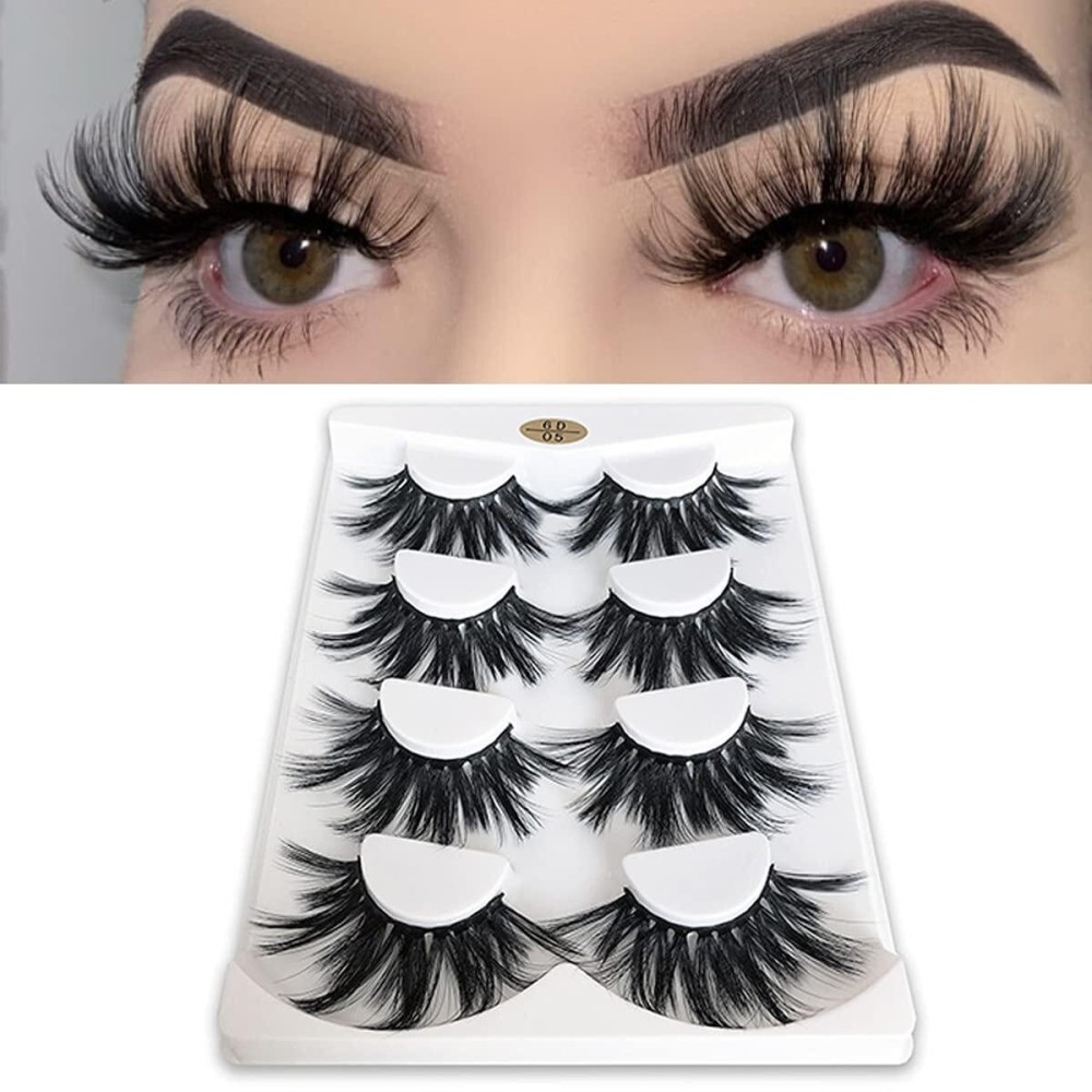 MIKIWI 25mm Lashes, Dramatic 6D Faux Mink Lashes, Fluffy Volume Eyelashes, Thick Crossed Lashes, Long Faux 25mm Mink Lashes (6D4-05) MIKIWI 25mm Lashes, Dramatic 6D Faux Mink Lashes, Fluffy Volume Eyelashes, Thick Crossed Lashes, Long Faux 25mm Mink Lashes (6D4-05)