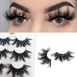 MIKIWI 25mm Lashes, Dramatic 6D Faux Mink Lashes, Fluffy Volume Eyelashes, Thick Crossed Lashes, Long Faux 25mm Mink Lashes (6D4-05) MIKIWI 25mm Lashes, Dramatic 6D Faux Mink Lashes, Fluffy Volume Eyelashes, Thick Crossed Lashes, Long Faux 25mm Mink Lashes (6D4-05)