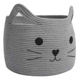 HiChen Large Woven Cotton Rope Storage Basket, Baby Laundry Basket Organizer for Towels, Blanket, Toys, Clothes, Gifts | Pet Gift Baskets for Cat, Dog - 15.7 L11.8 H, Gray HiChen Large Woven Cotton Rope Storage Basket, Baby Laundry Basket Organizer for Towels, Blanket, Toys, Clothes, Gifts | Pet Gift Baskets for Cat, Dog - 15.7 L11.8 H, Gray