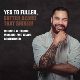 Viking Revolution Beard Conditioner w/Argan & Jojoba Oils - Softens & Strengthens - Sandalwood Scent - Beard Conditioner w/Beard Oil (17oz Conditioner)