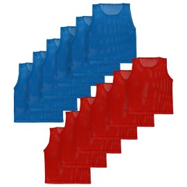 Athllete LITEMESH Pinnies Scrimmage Vests Team Practice Jersey for Child Youth (12 Jerseys) Lightweight Pennys