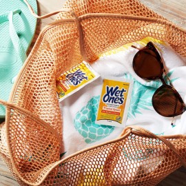 Wet Ones Antibacterial Hand & Face wipes, Citrus Scent Singles, 24 Count, Pack Of 6 Wet Ones Antibacterial Hand & Face wipes, Citrus Scent Singles, 24 Count, Pack Of 6