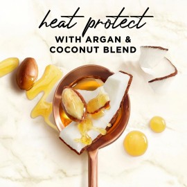 Hair Food Coconut & Argan Oil Heat Protectant Leave-In Spray for All Hair Types, 450F Heat Protection, Sulfate-Free, Paraben-Free, Dye-Free, Alcohol-Free, Adds Shine, 6.4 Fl Oz