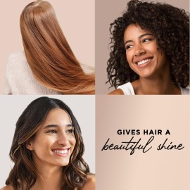 Hair Food Coconut & Argan Oil Heat Protectant Leave-In Spray for All Hair Types, 450F Heat Protection, Sulfate-Free, Paraben-Free, Dye-Free, Alcohol-Free, Adds Shine, 6.4 Fl Oz