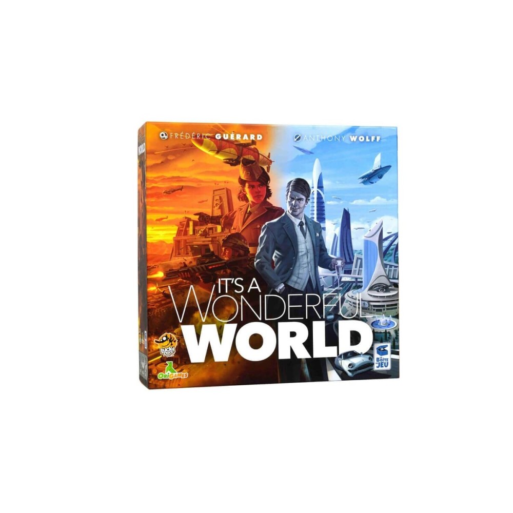 It\'s A Wonderful World Board Game - Build Your Empire in This Strategic Card Game for Kids and Adults, Ages 14+, 1-5 Players, 30-60 Minute Playtime, Made by Lucky Duck Games It\'s A Wonderful World Board Game - Build Your Empire in This Strategic Card Game for Kids and Adults, Ages 14+, 1-5 Players, 30-60 Minute Playtime, Made by Lucky Duck Games