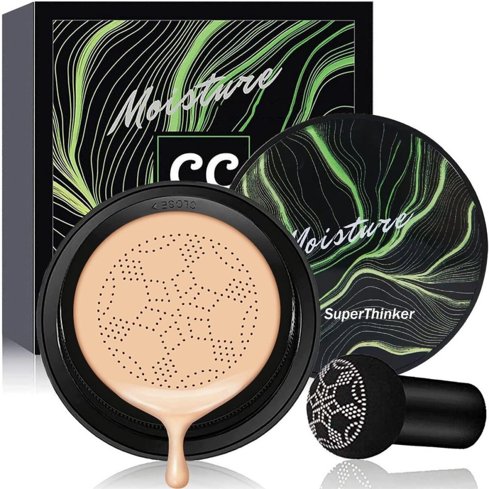 Air Cushion CC Cream Mushroom Head Foundation, Moisturizing BB Cream Makeup Long Lasting Matte Concealer (Natural) Air Cushion CC Cream Mushroom Head Foundation, Moisturizing BB Cream Makeup Long Lasting Matte Concealer (Natural)