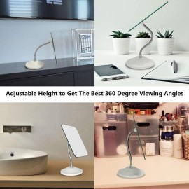 YEAKE Adjustable Flexible Gooseneck Makeup Mirror,360Rotation Folding Portable Desk Vanity Mirror with Stand Shower Shaving Cosmetic Mirror Square YEAKE Adjustable Flexible Gooseneck Makeup Mirror,360Rotation Folding Portable Desk Vanity Mirror with Stand Shower Shaving Cosmetic Mirror Square