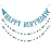 Shark Happy Birthday Banner and Shark Garlands, Ocean Beach Under The Sea Theme Party, Shark Party Supplies (Blue)