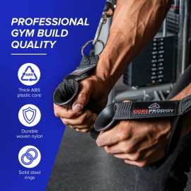 Core Prodigy Heavy Duty Exercise Handles - Grip Attachments for Cable Machine Pulleys, Gym Equipment, Resistance Bands, and Weight Lifting (Standard) Core Prodigy Heavy Duty Exercise Handles - Grip Attachments for Cable Machine Pulleys, Gym Equipment, Resistance Bands, and Weight Lifting (Standard)