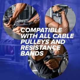 Core Prodigy Heavy Duty Exercise Handles - Grip Attachments for Cable Machine Pulleys, Gym Equipment, Resistance Bands, and Weight Lifting (Standard) Core Prodigy Heavy Duty Exercise Handles - Grip Attachments for Cable Machine Pulleys, Gym Equipment, Resistance Bands, and Weight Lifting (Standard)
