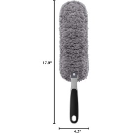 MR.SIGA Lint Free Microfiber Duster, Washable Duster for Household Cleaning Gray MR.SIGA Lint Free Microfiber Duster, Washable Duster for Household Cleaning Gray