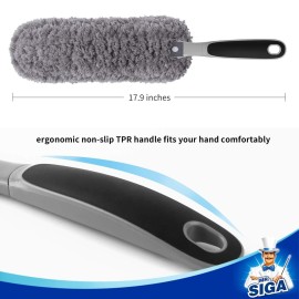 MR.SIGA Lint Free Microfiber Duster, Washable Duster for Household Cleaning Gray MR.SIGA Lint Free Microfiber Duster, Washable Duster for Household Cleaning Gray