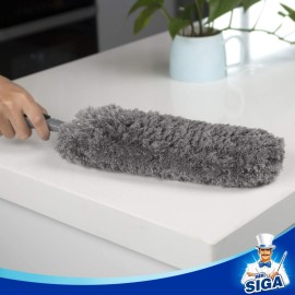 MR.SIGA Lint Free Microfiber Duster, Washable Duster for Household Cleaning Gray MR.SIGA Lint Free Microfiber Duster, Washable Duster for Household Cleaning Gray
