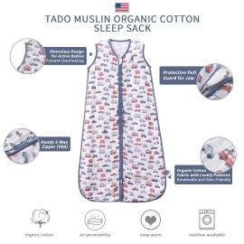TADO MUSLIN Baby Sleep Sack 2-4 T Baby Wearable Blanket 100% Organic Cotton 0.5 TOG Toddler Sleep Sacks 2- Way Zipper Soft Car 4 Layers 2T 3T 4T TADO MUSLIN Baby Sleep Sack 2-4 T Baby Wearable Blanket 100% Organic Cotton 0.5 TOG Toddler Sleep Sacks 2- Way Zipper Soft Car 4 Layers 2T 3T 4T