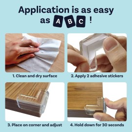 Corner Protector Guards - Furniture Edge Safety Bumpers - Baby Proof Bumper & Cushion to Cover Sharp Furniture & Table Edges - Clear and Transparent - (12 Pack) Corner Protector Guards - Furniture Edge Safety Bumpers - Baby Proof Bumper & Cushion to Cover Sharp Furniture & Table Edges - Clear and Transparent - (12 Pack)