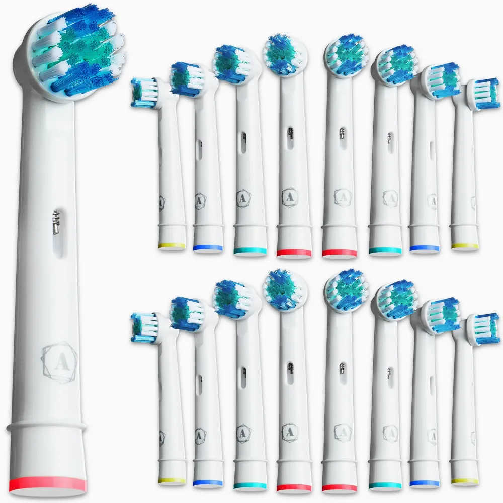 Replacement Toothbrush Heads Compatible with Oral B - 16 Pack Aster Toothbrush Head Compatible with Oral B Braun Professional Electric Brush Heads Refill for 7000/Pro 1000/9600/ 5000/3000/8000 Replacement Toothbrush Heads Compatible with Oral B - 16 Pack Aster Toothbrush Head Compatible with Oral B Braun Professional Electric Brush Heads Refill for 7000/Pro 1000/9600/ 5000/3000/8000