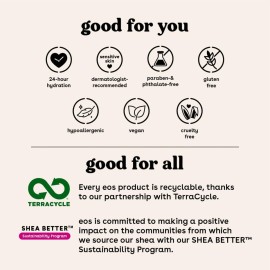 eos Shea Better Hand Cream - Coconut, Natural Shea Butter Hand Lotion and Skin Care, 24 Hour Hydration with Shea Butter & Oil, 2.5 oz, Packaging May Vary eos Shea Better Hand Cream - Coconut, Natural Shea Butter Hand Lotion and Skin Care, 24 Hour Hydration with Shea Butter & Oil, 2.5 oz, Packaging May Vary
