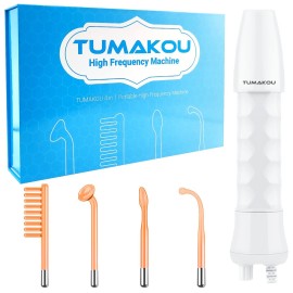 High Frequency Facial Machine - TUMAKOU Portable Handheld High Frequency Facial Skin Wand Machine with 4 Different Tubes High Frequency Facial Machine - TUMAKOU Portable Handheld High Frequency Facial Skin Wand Machine with 4 Different Tubes