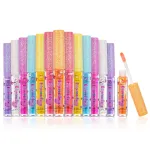 14pc Fruity Flavored Lip Gloss Set - Lip Gloss in Assorted Fruity Flavors, Non Toxic Makeup for Kids & Teens