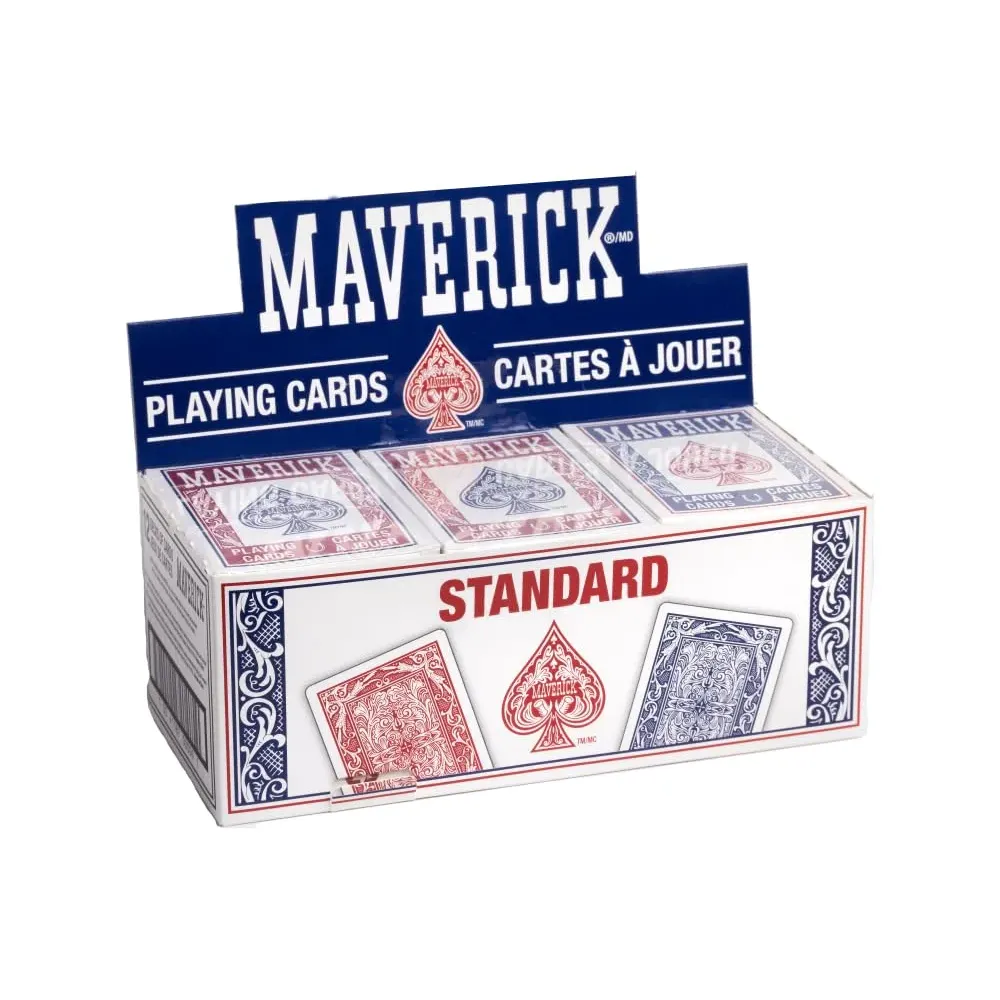 Maverick Playing Cards, Standard Index, Red and Blue, 12 Pack Maverick Playing Cards, Standard Index, Red and Blue, 12 Pack