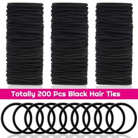 Anezus 200 Pcs Black Elastics Hair Ties Small Bulk Hair Ties Hair Bands (4mm) Anezus 200 Pcs Black Elastics Hair Ties Small Bulk Hair Ties Hair Bands (4mm)