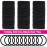 Anezus 200 Pcs Black Elastics Hair Ties Small Bulk Hair Ties Hair Bands (4mm)