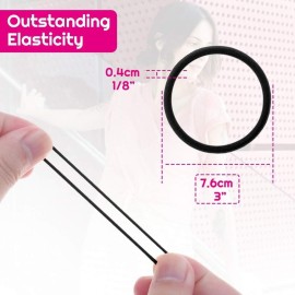 Anezus 200 Pcs Black Elastics Hair Ties Small Bulk Hair Ties Hair Bands (4mm) Anezus 200 Pcs Black Elastics Hair Ties Small Bulk Hair Ties Hair Bands (4mm)