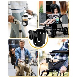 Stroller Cup Holder, Universal Drink Holder for Bikes, Trolleys or Walkers, Fits Most Cups Stroller Cup Holder, Universal Drink Holder for Bikes, Trolleys or Walkers, Fits Most Cups