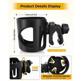 Stroller Cup Holder, Universal Drink Holder for Bikes, Trolleys or Walkers, Fits Most Cups Stroller Cup Holder, Universal Drink Holder for Bikes, Trolleys or Walkers, Fits Most Cups