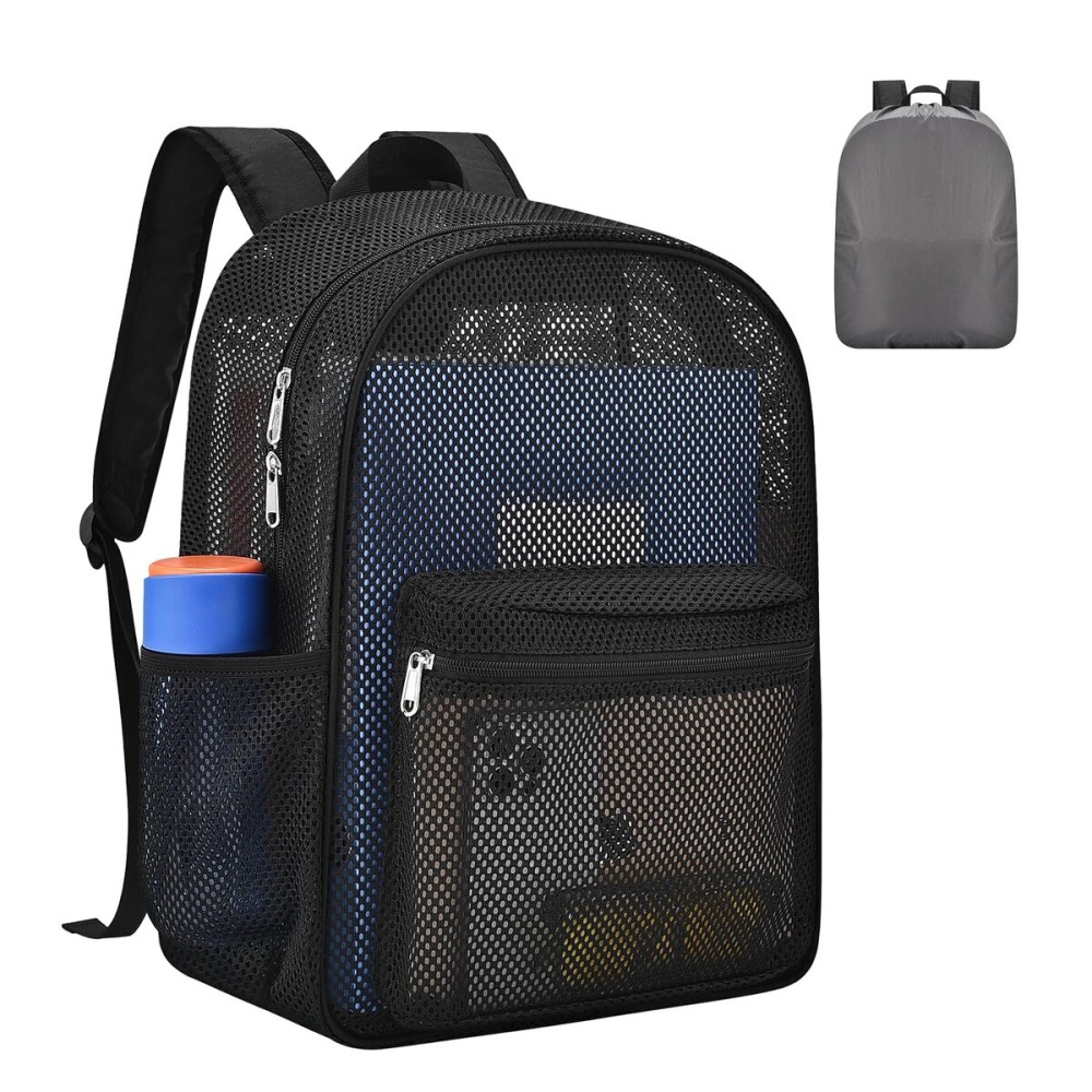 Heavy Duty Semi-Transparent Mesh BackpackSee Through College Student Backpack Heavy Duty Semi-Transparent Mesh BackpackSee Through College Student Backpack