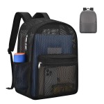 Heavy Duty Semi-Transparent Mesh BackpackSee Through College Student Backpack