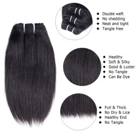Liang Dian 10 Inch Short Human Hair Bundles Natural Color 4 Bundles 12A Brazilian Virgin Hair 100% Unprocessed Straight Human Hair(10101010) Liang Dian 10 Inch Short Human Hair Bundles Natural Color 4 Bundles 12A Brazilian Virgin Hair 100% Unprocessed Straight Human Hair(10101010)