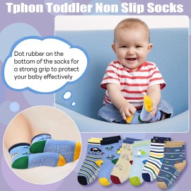 Tphon Non Slip Kids Toddler Socks with Gripper 12 Pairs Anti Skid Boys Girls Sock for Baby Socks for 1-3 Year Children Tphon Non Slip Kids Toddler Socks with Gripper 12 Pairs Anti Skid Boys Girls Sock for Baby Socks for 1-3 Year Children